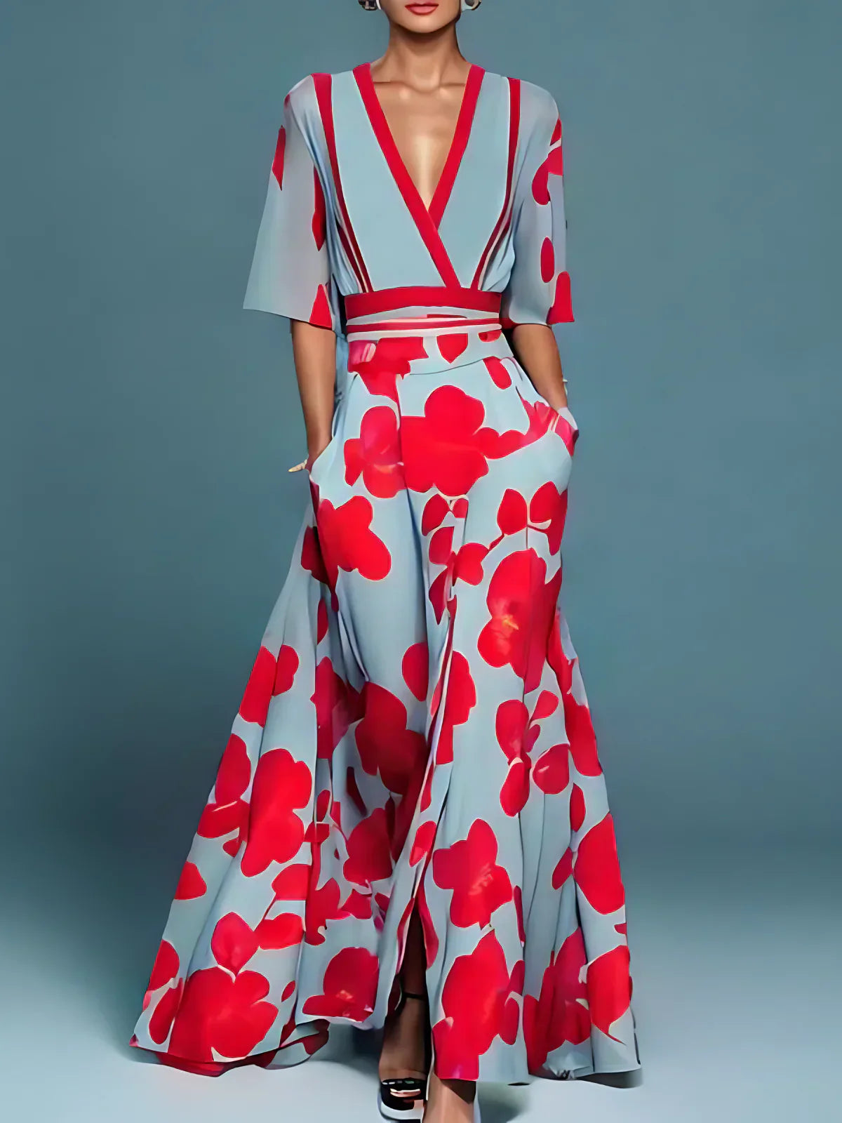 Theresa - Feminines Kleid mit Blumenprint für Damen