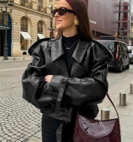 LINA - Stylische Lederjacke