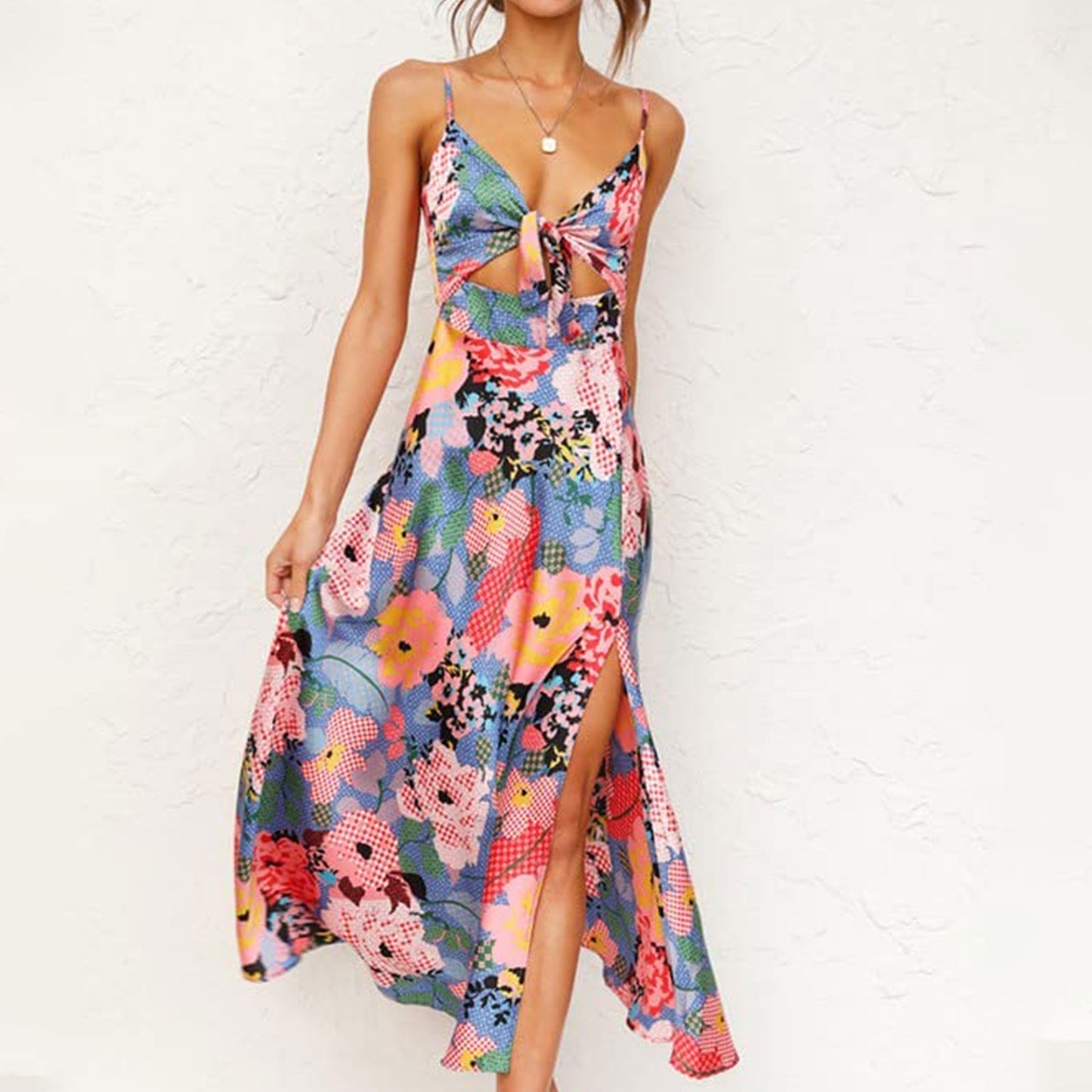 Bessy - Sommerliches ärmelloses Blumenkleid für Damen