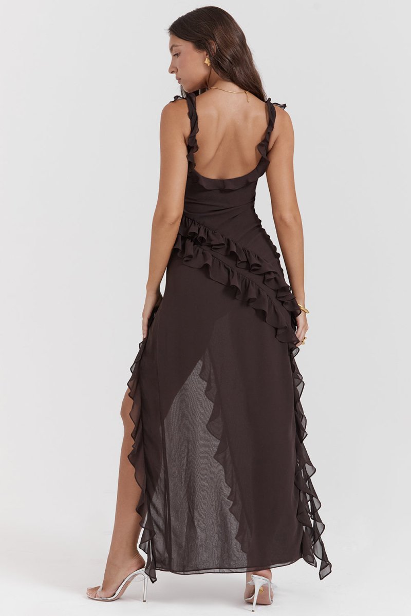 LEYLA | Rüschen Maxikleid