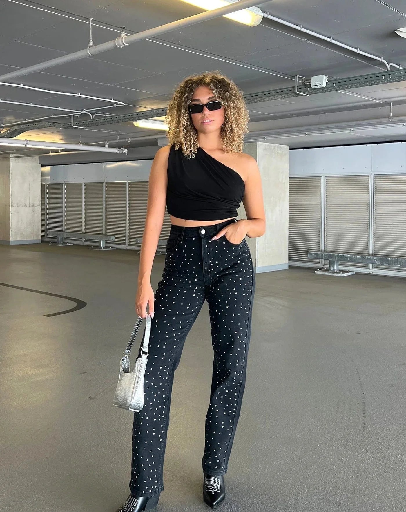 MIKA - Glitzernde Denim Jeans