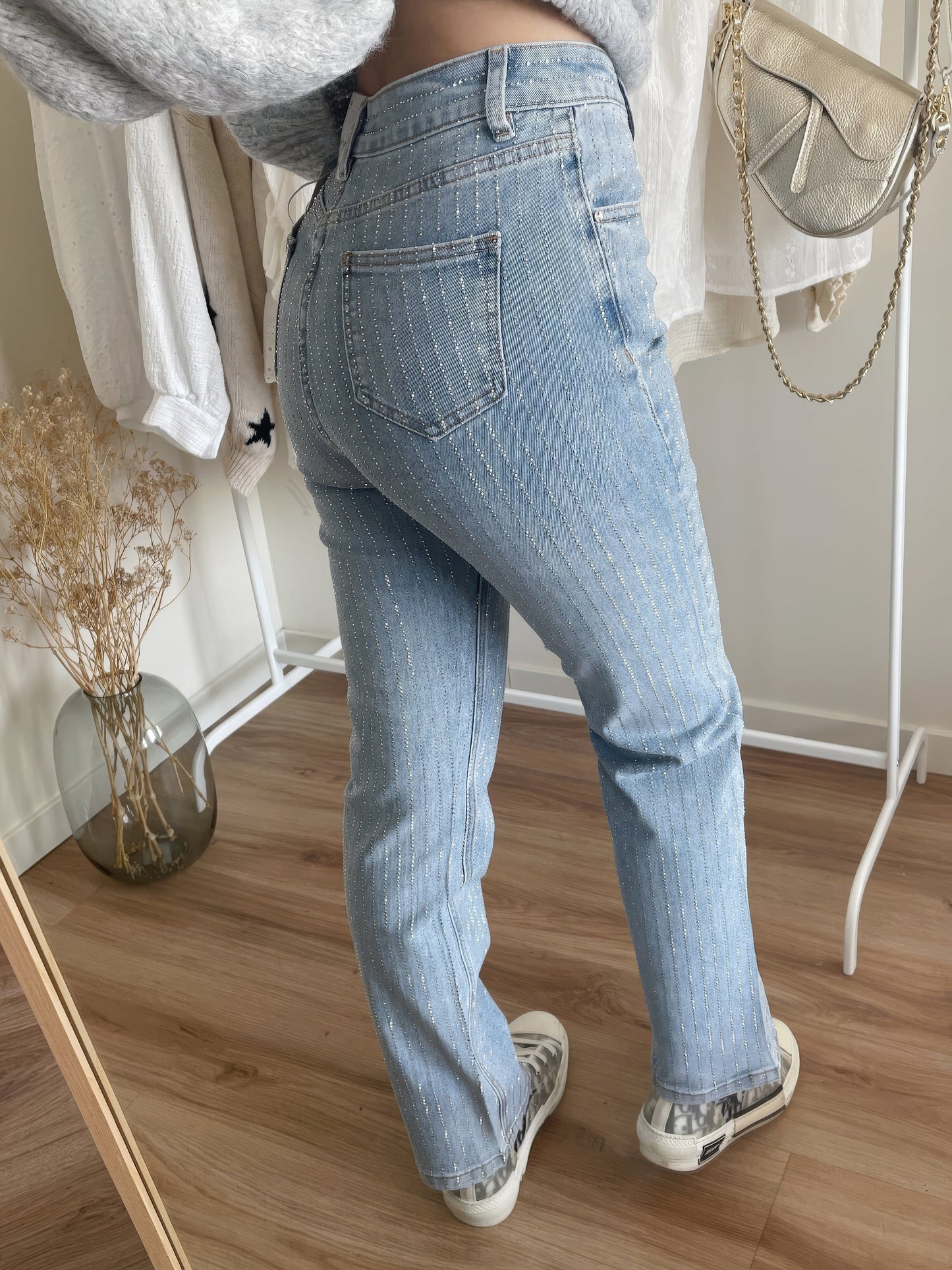 MIKA - Glitzernde Denim Jeans