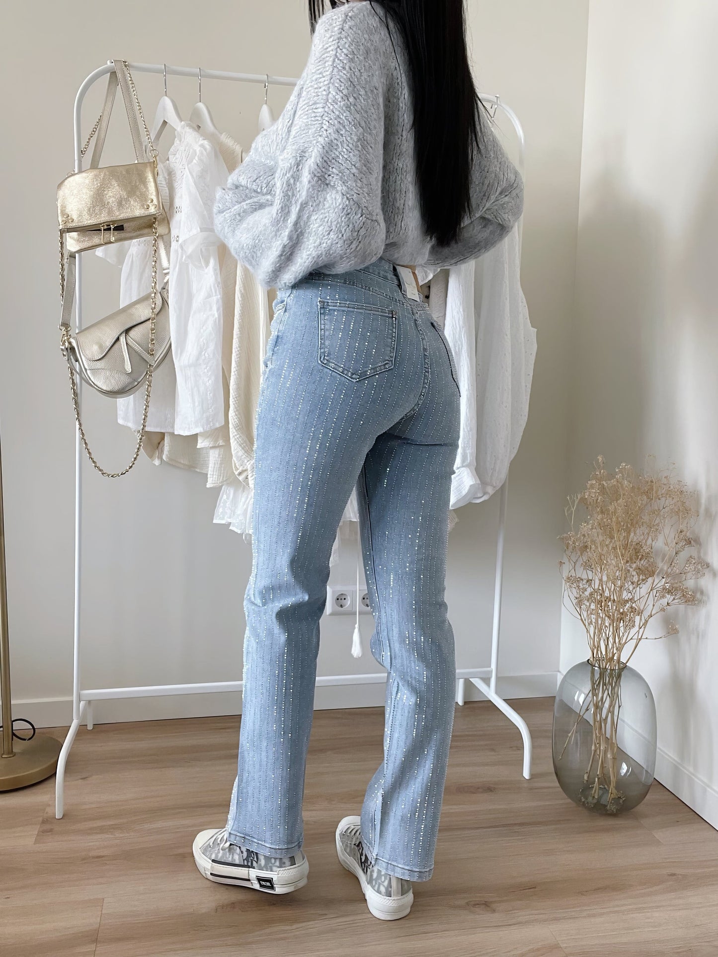 MIKA - Glitzernde Denim Jeans