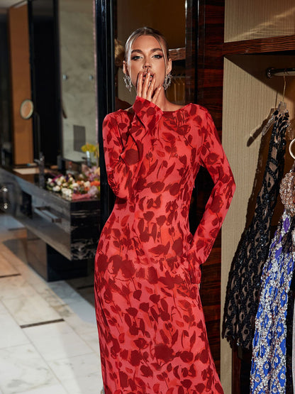 URSZULA – Rosen-Maxikleid