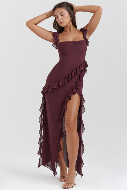 LEYLA | Rüschen Maxikleid
