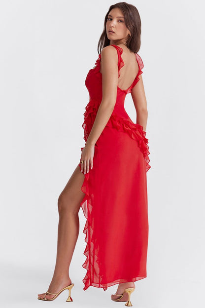 LEYLA | Rüschen Maxikleid