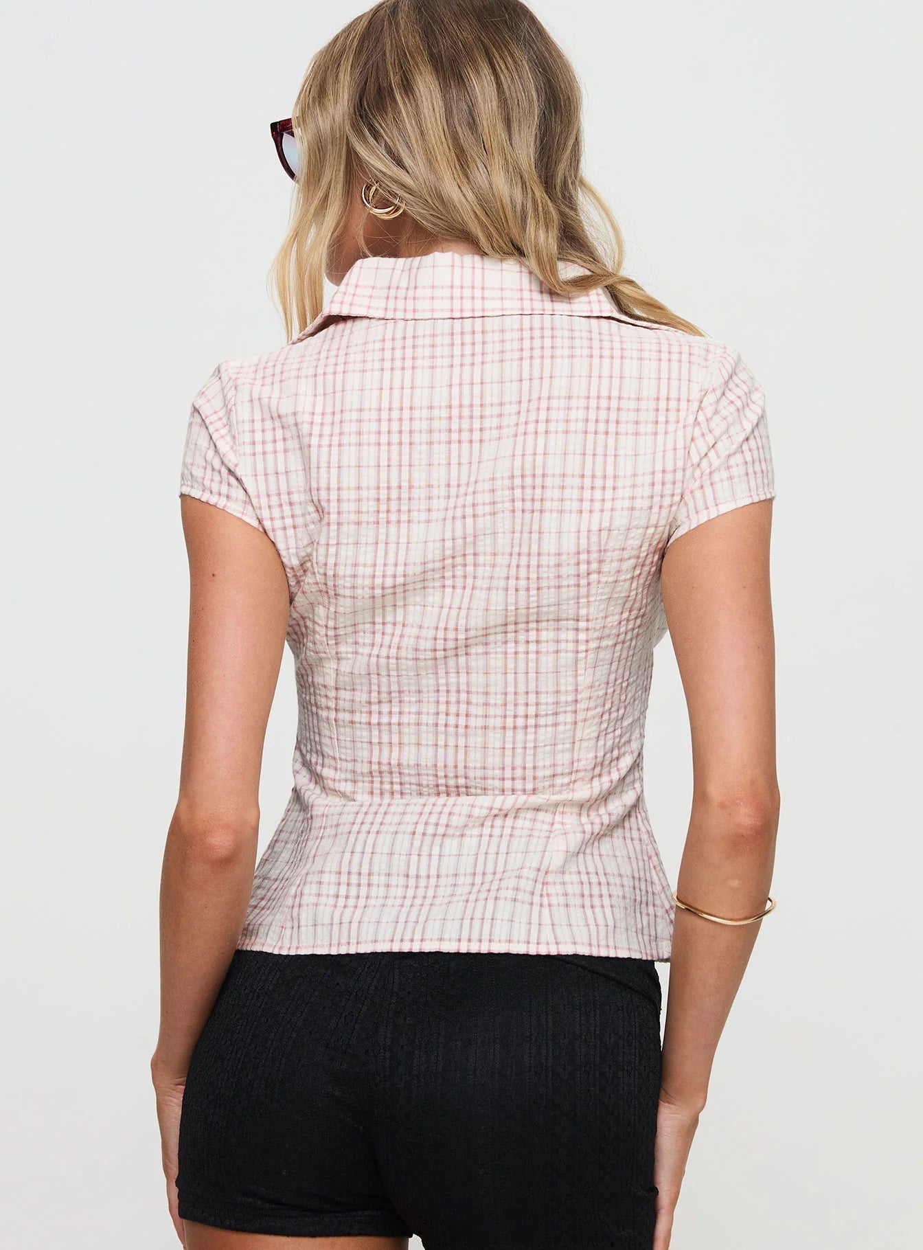 SIMONE | Tailliertes Blusen-Shirt