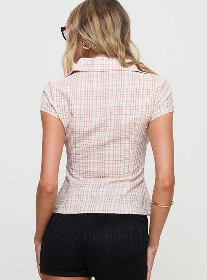 SIMONE | Tailliertes Blusen-Shirt